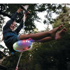 NEW Slackers Night Riderz 100' Backyard Zipline LED Lighted Seat