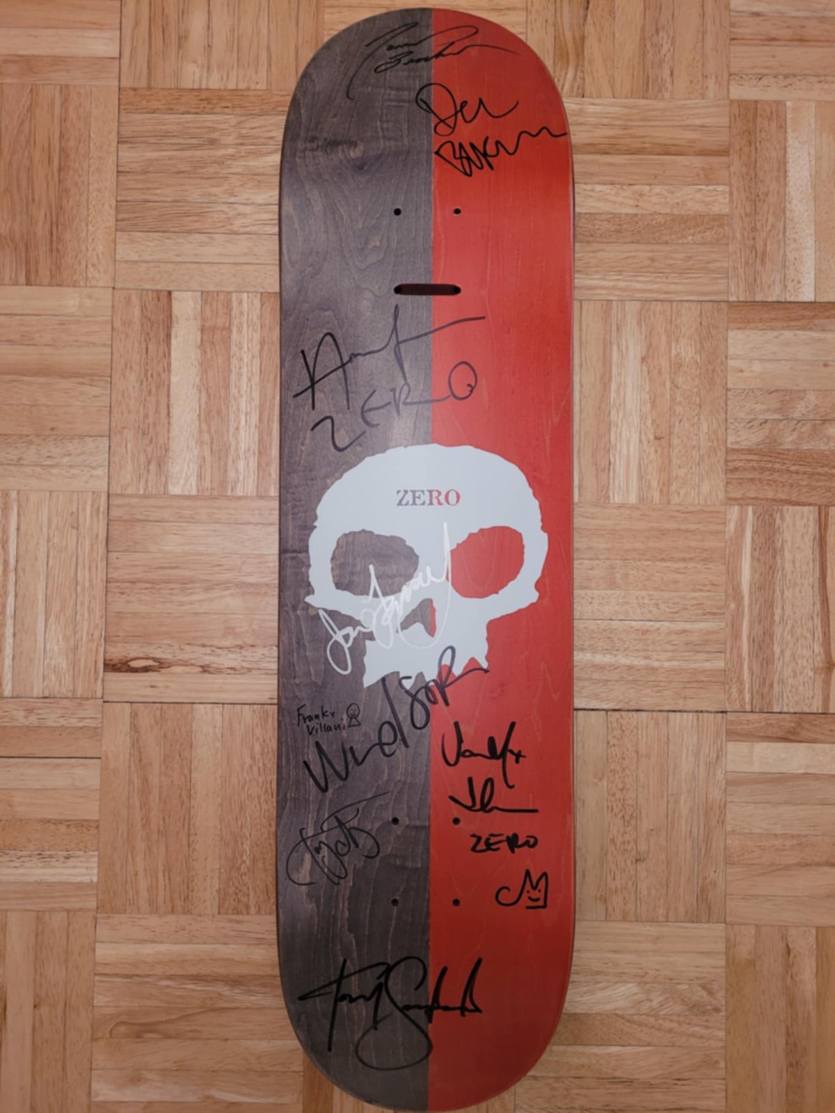 Signed Zero skateboards team deck