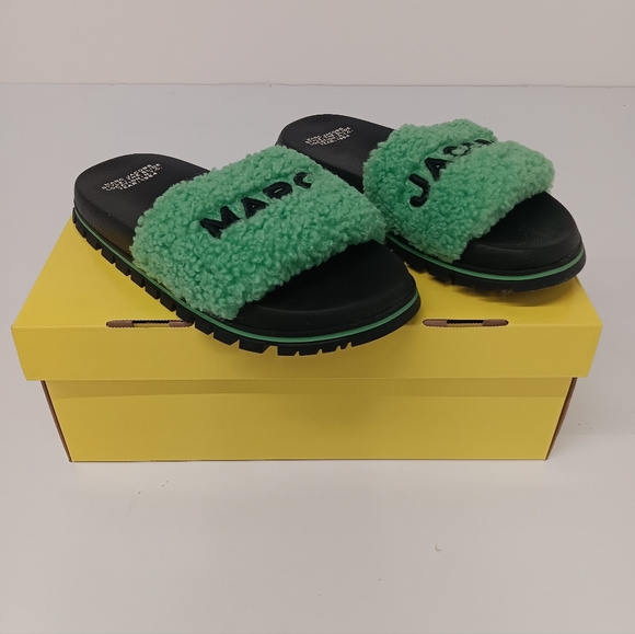 Marc Jacobs Women's "The Terry Slide" In Fluffy Green EU38/US8