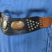 Vintage Embellished Leather Statement Belt Small
