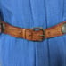 Vintage Embellished Leather Statement Belt Small