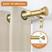Window Curtain Rods, 32-86 Inch Center Rod for window, 20 to 82 Inch Side Rods f