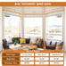 Window Curtain Rods, 32-86 Inch Center Rod for window, 20 to 82 Inch Side Rods f