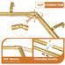 Window Curtain Rods, 32-86 Inch Center Rod for window, 20 to 82 Inch Side Rods f