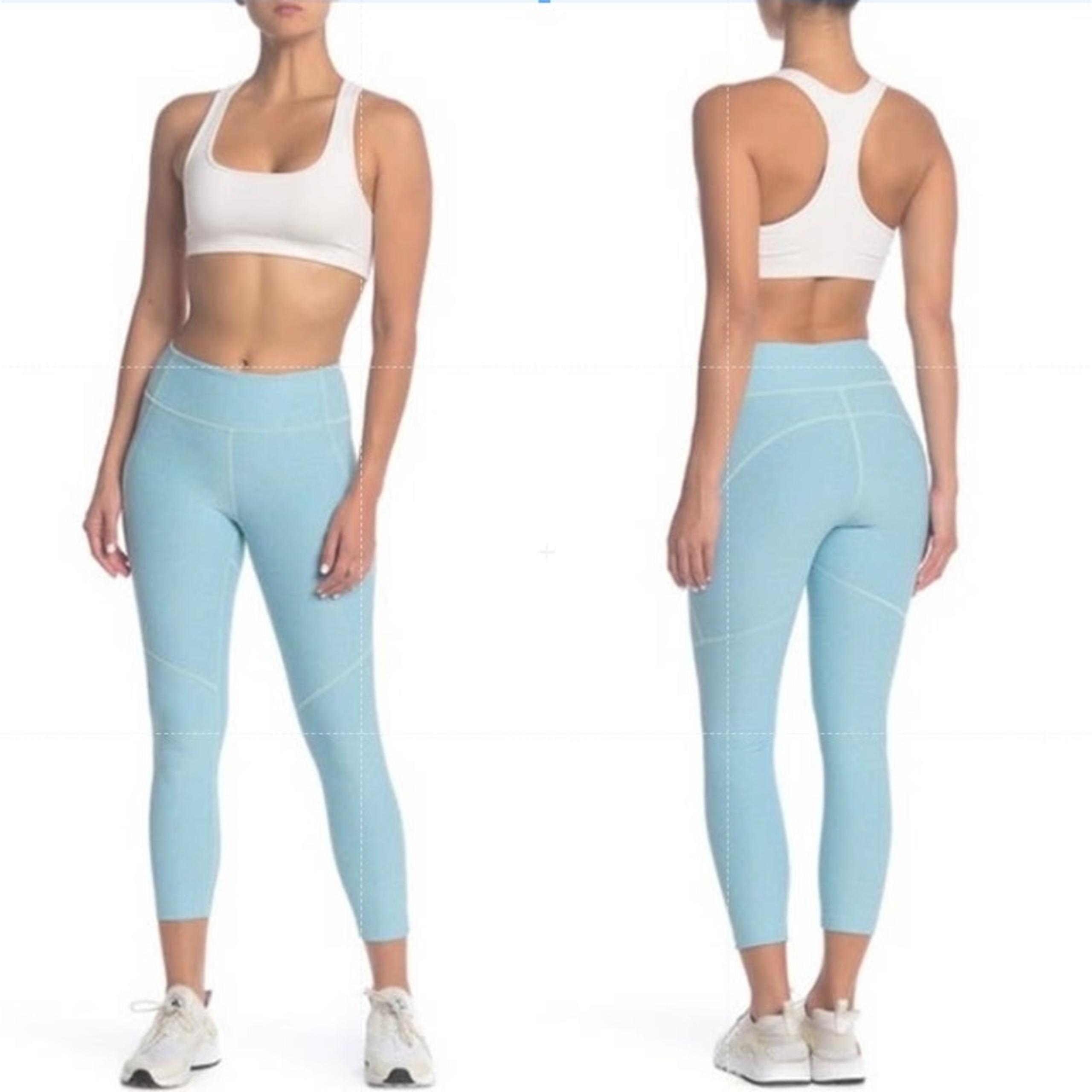 Outdoor Voices 3/4 Warm Up Activewear Crop Leggings Pool Blue Womens Size XS