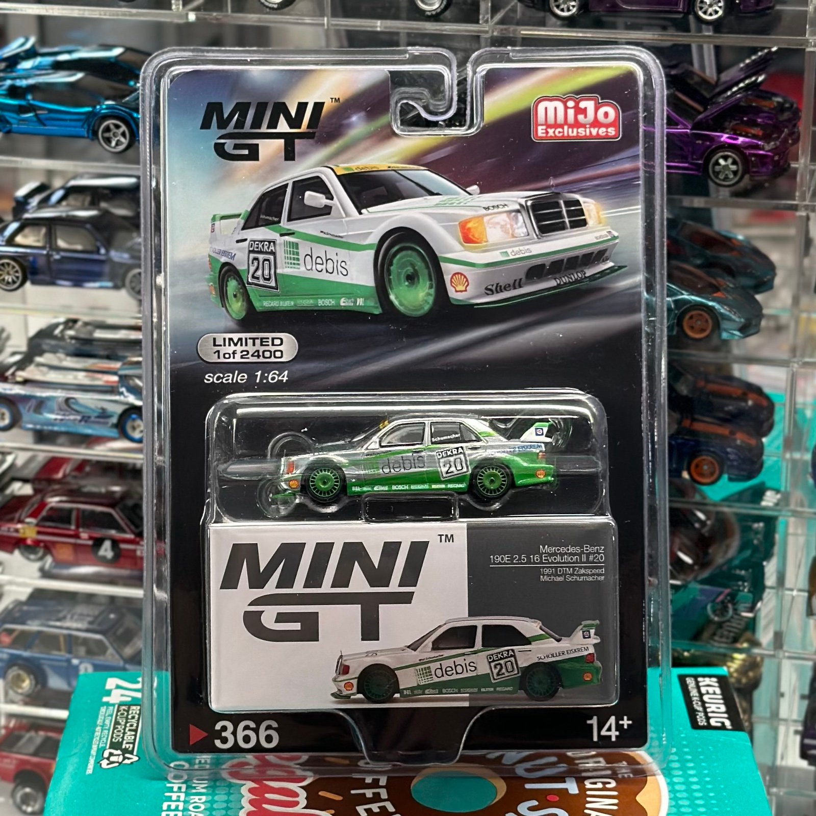 Mini GT Mercedes-Benz 190E 2.5 16 Evolution II #20 (Zakspeed) #366 RAW CHASE NEW