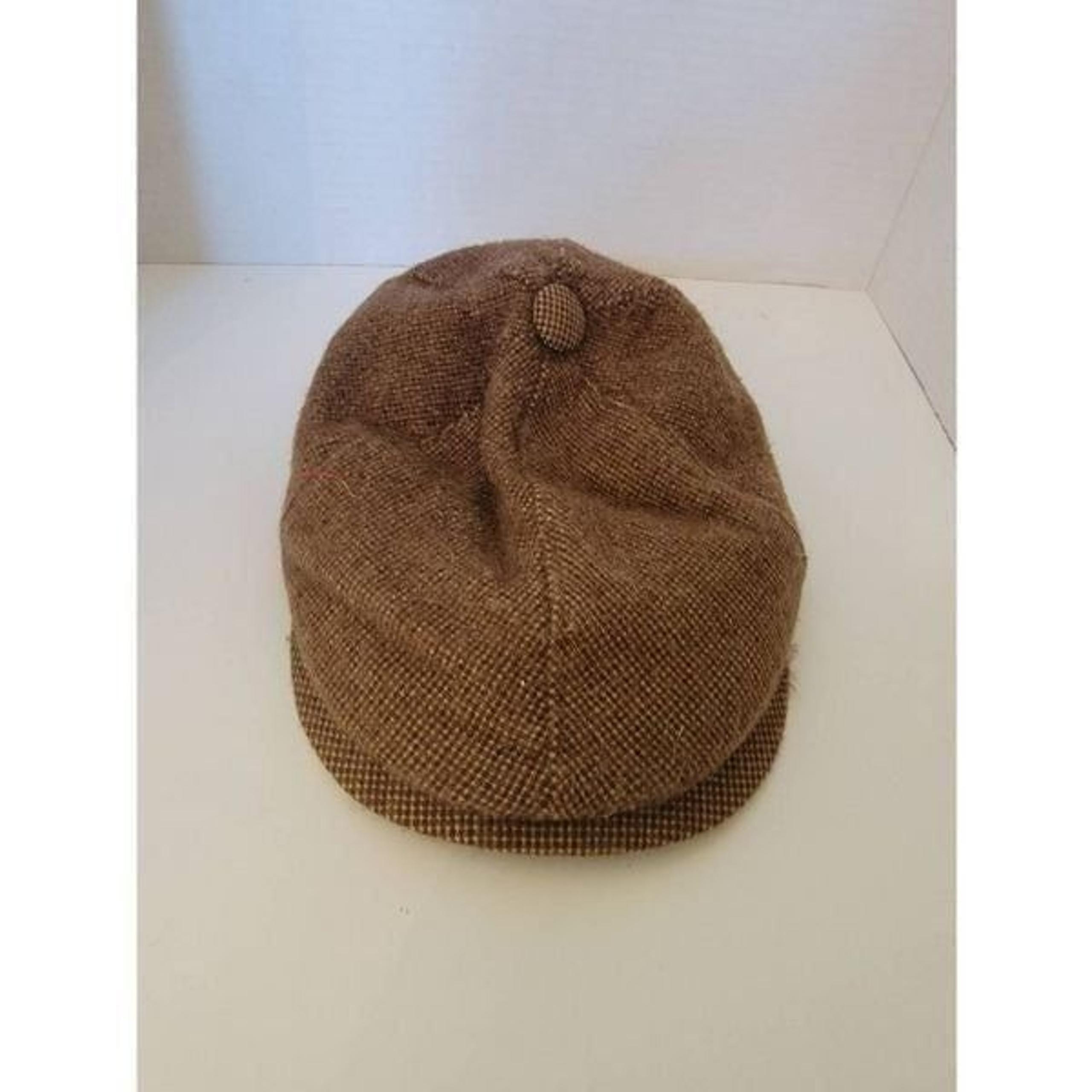 Vintage Impermeable By Weatherproof Mens Brown Wool Blend Golf Duckbill Flat Hat