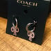 Coach silver hoop earrings