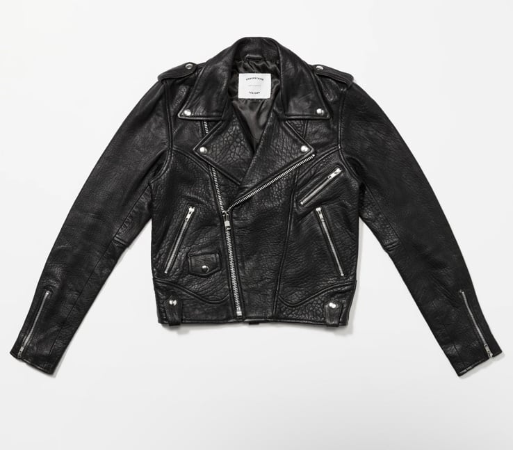 Black Pebbled Slick moto jacket by Understated Leather size Large
