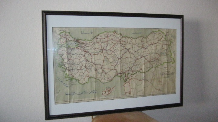 ANTIQUE TURKISH - Ottoman - RAILROAD MAP 38 x 26 inches [ 96 x 66 cm ]