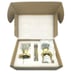 Crystal & Gold Tone Door Knob - Set of 2