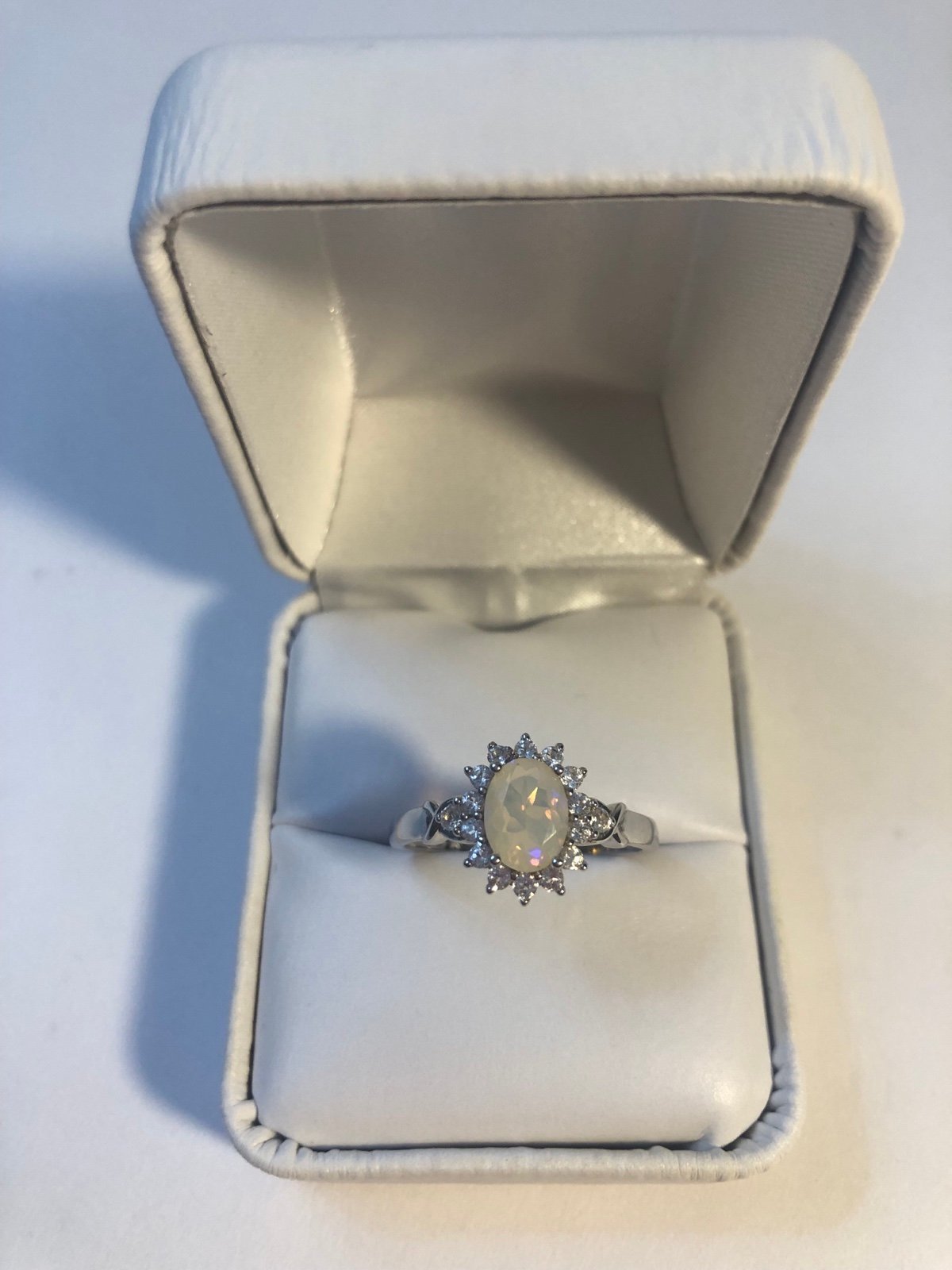 NIB Sz 7.5 , Sz 10 Natural Ethiopian Opal Sterling Silver Ring