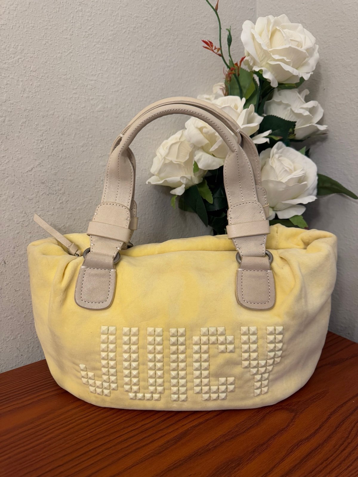 Y2K Juicy Couture-RARE Yellow studded bag
