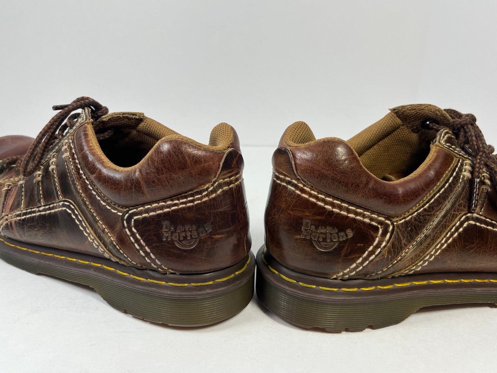 Dr Martens Keith Air Wair Brown Leather Lace-Up Chunky Oxfords Shoes Size 11