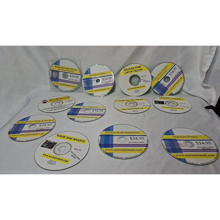 12 Sewinformed.com Sew Informed Embroidery CD, PDF Videos Sewing Projects