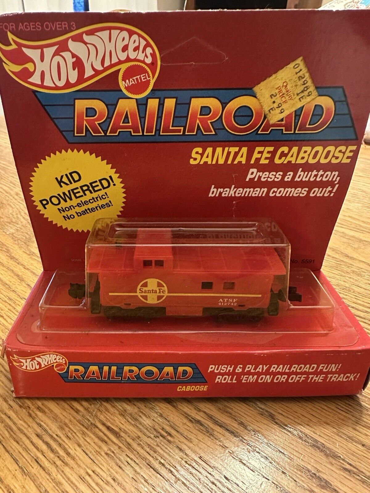Hot Wheels Railroad Santa Fe Caboose Vintage MIB Mattel