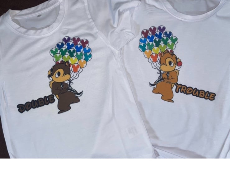 Custom matching Chip and Dale shirts