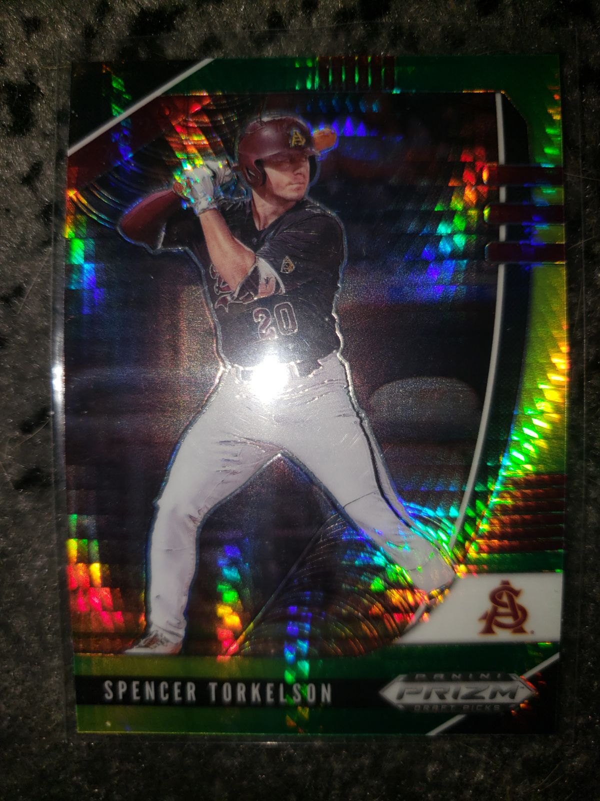 Spencer Torkelson 2020 Green Panini Prizm Draft Picks Rookie Card