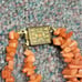 Antique late 1800's mala 2 strand coral necklace