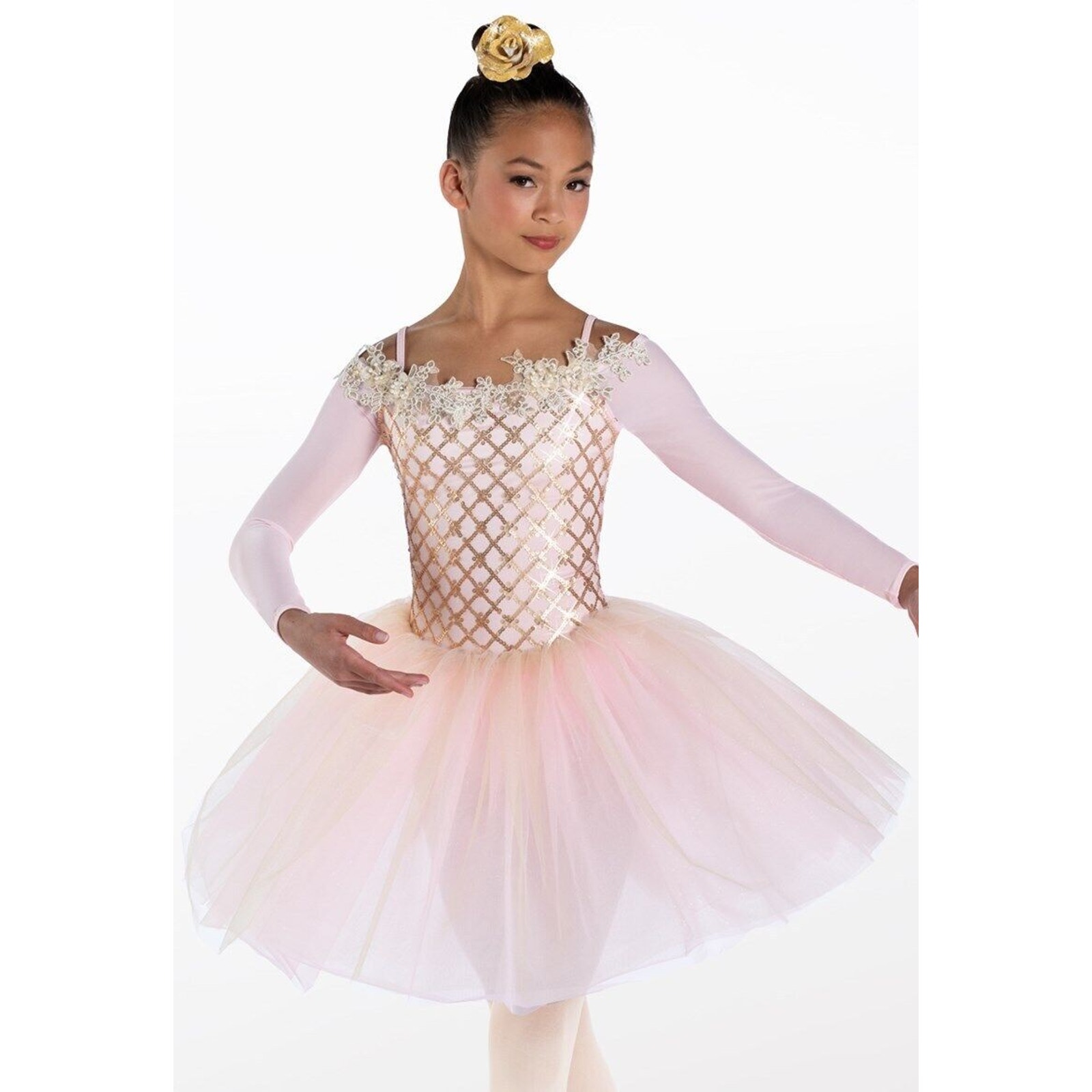 Dance Costume Small Child Peach Weissman 13720 Ballet Sequin Tutu
