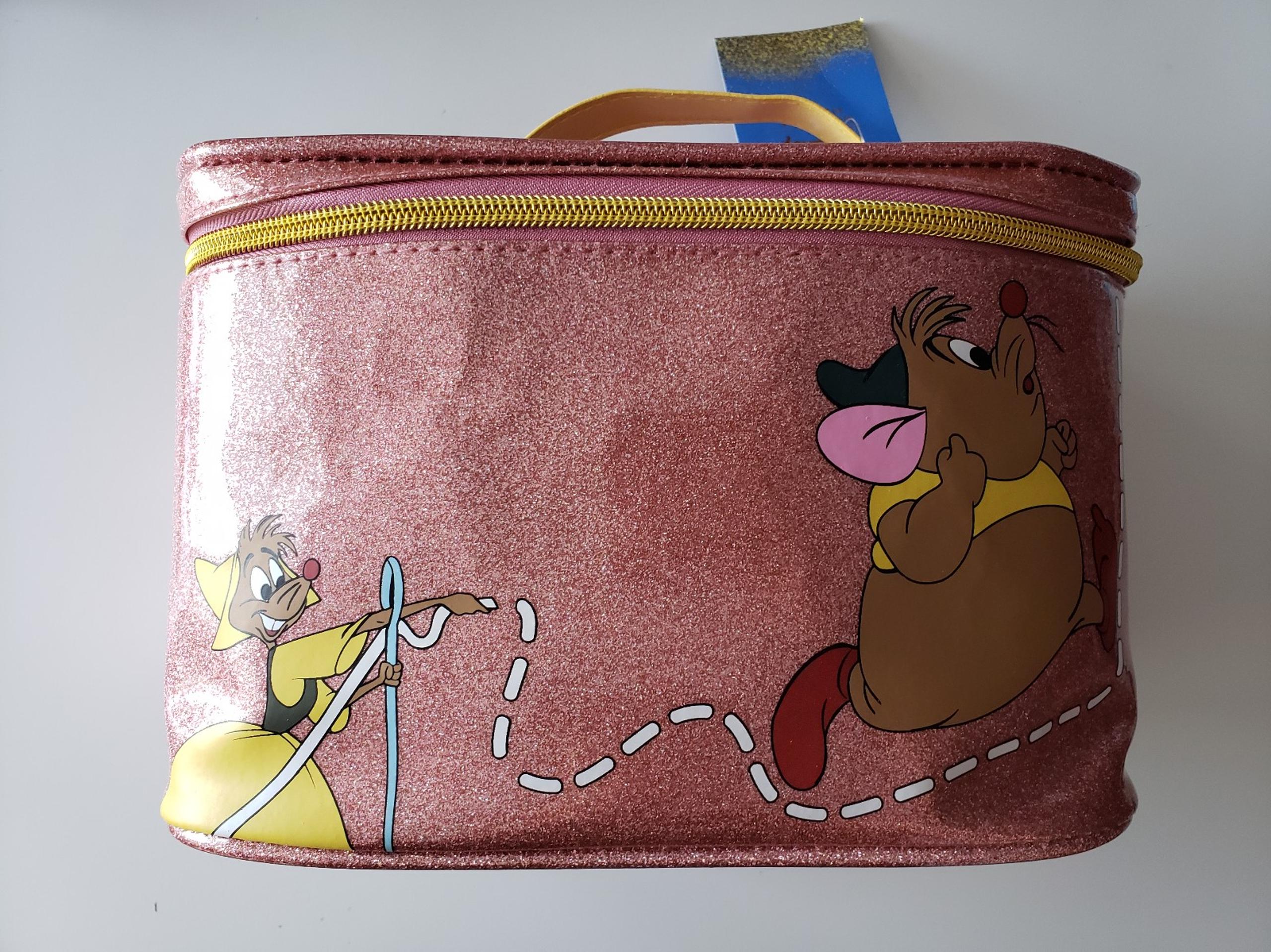NWT Cinderella Rose Gold Sparkle Pink Cosmetic Bag Danielle Nicole BoxLunch