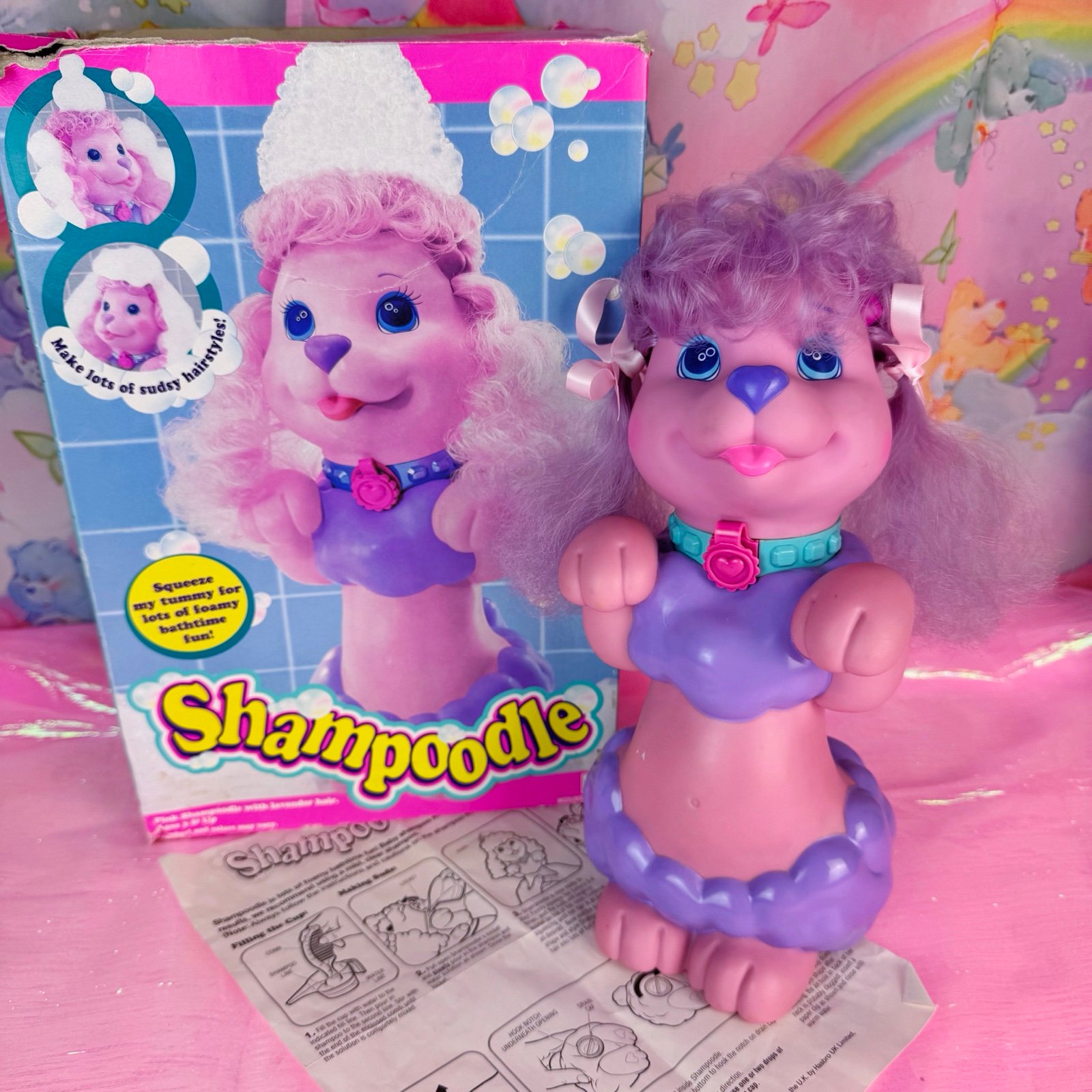 Shampoodle 90s Bath Toy – Vintage 12” Puppy Doll, Original Box & Instructions