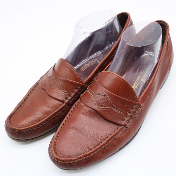 Bally of Switzerland Shoes Mens Light Brown Slip-On Leather Shoes Size US 9.5