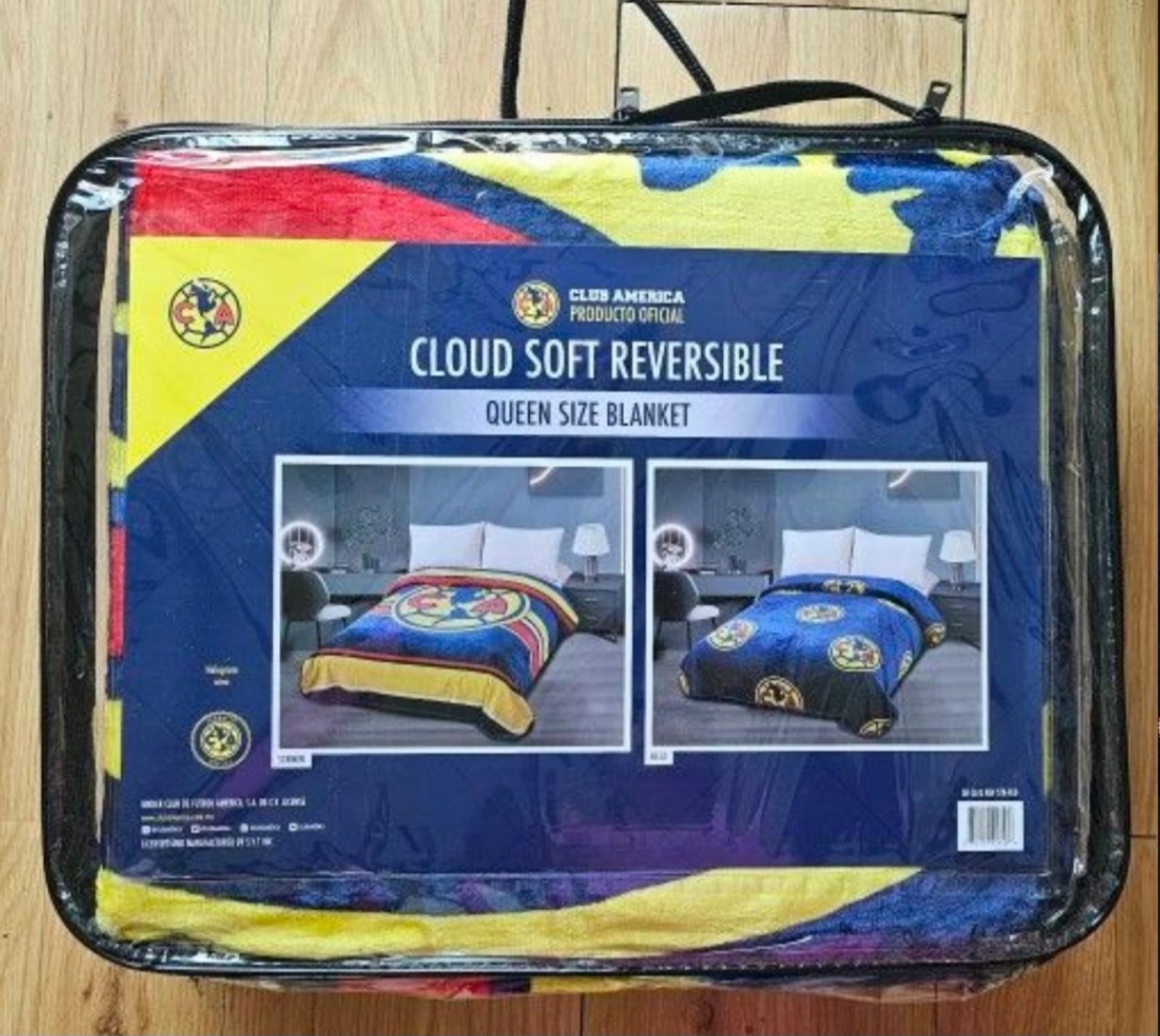 CLUB AMERICA QUEEN SIZE REVERSIBLE BLANKET