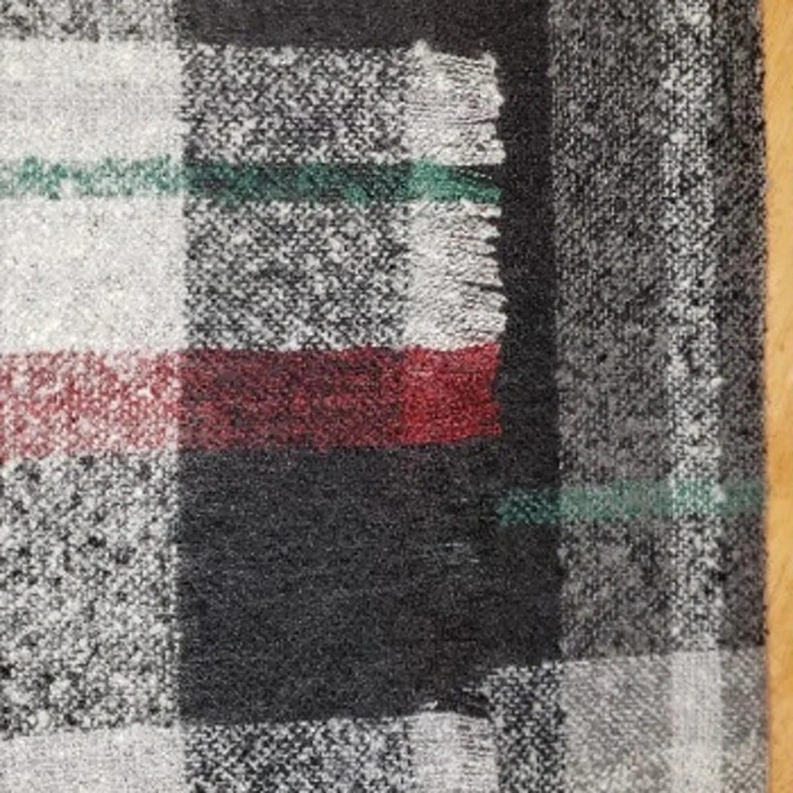 Soft Knit Plaid Blanket Scarf