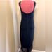 BLACK ASYMMETRICAL RUFFLE HEM RUCHED DRESS