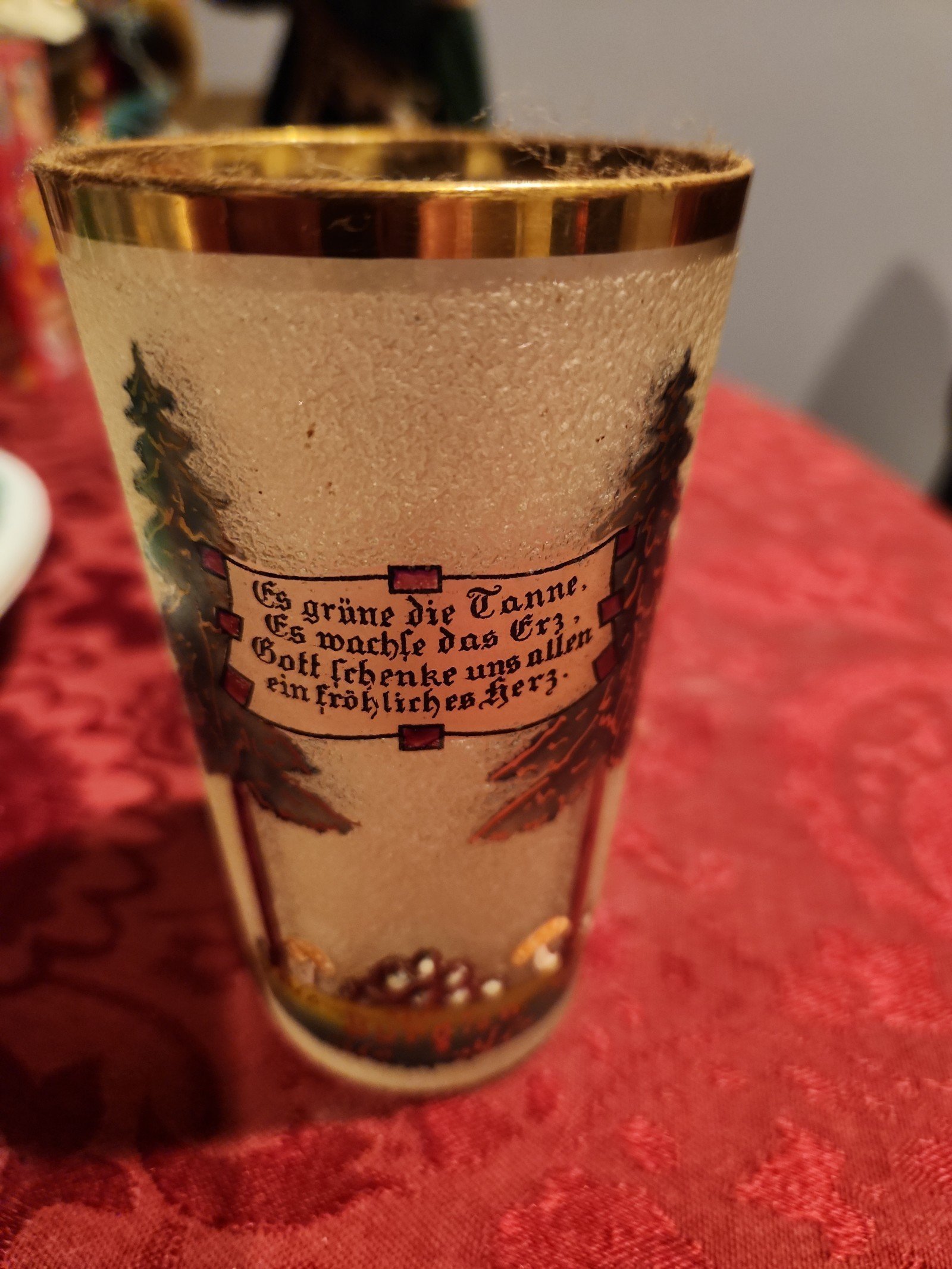 RARE FIND Vintage handmade frosted glass / Germam