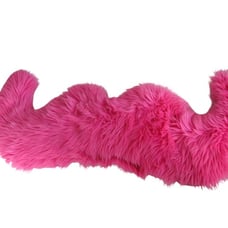 Lyft Original GIANT 31 Neon Pink Mustache Plush Carstache Rideshare Icon