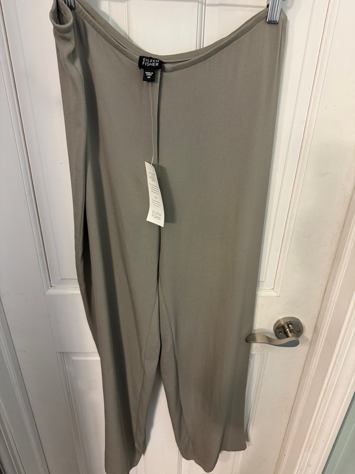 NEW Eileen Fisher Silk Georgette Crepe Pants