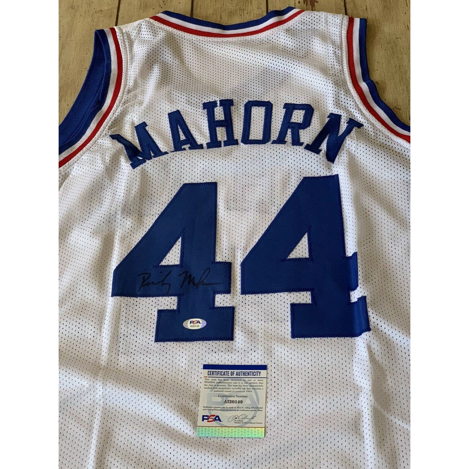 Rick Mahorn Autographed/Signed Jersey PSA/DNA Philadelphia 76ers
