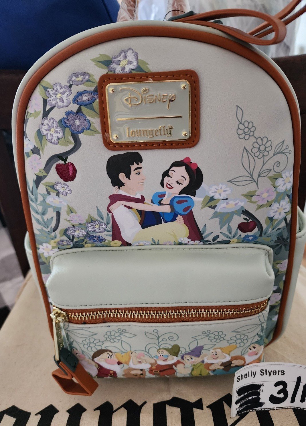 Loungefly Disney • Snow White 7 Dwarves AOP FLORAL mini backpack Set