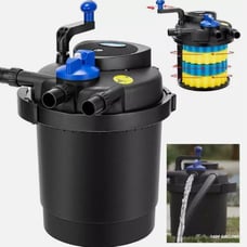 1600 Gal Pond Pressure Bio Filter w/ 13W UV Sterilizer Light Koi Fish ETL Listed