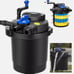 1600 Gal Pond Pressure Bio Filter w/ 13W UV Sterilizer Light Koi Fish ETL Listed