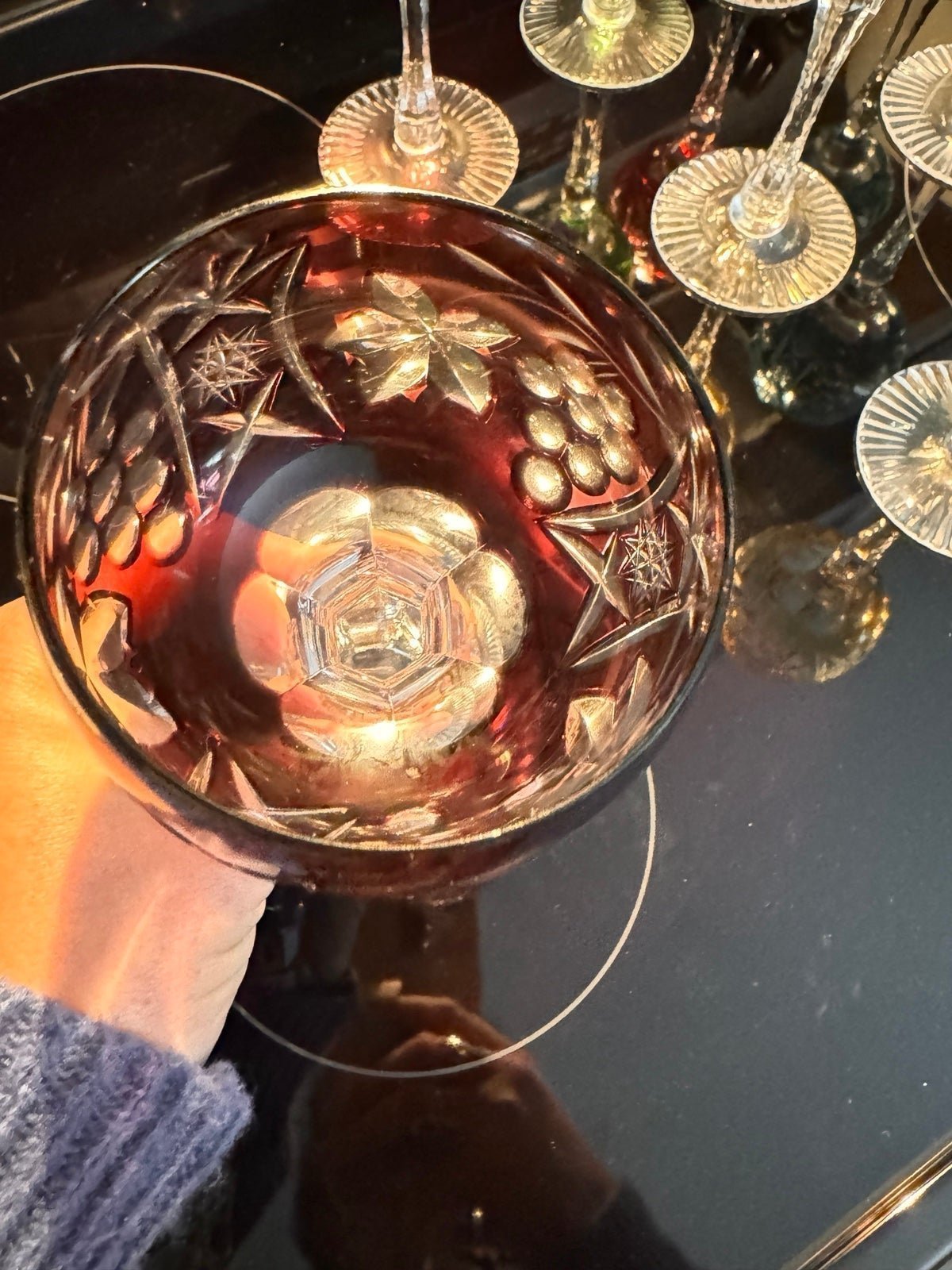 Gorgeous set of Hock Nachtmann Wine glasses! My Granny’s own set.