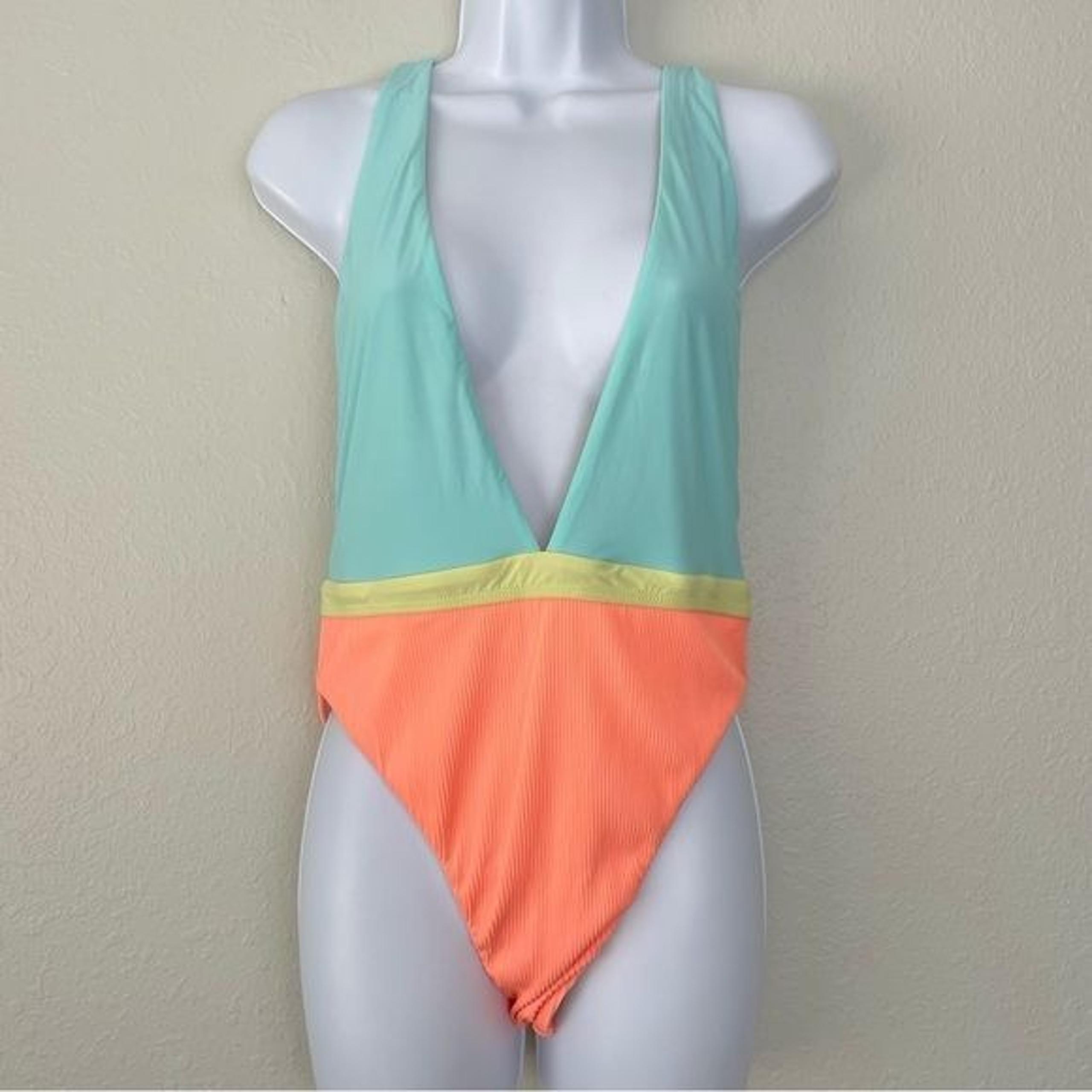 NWOT Basta surf Deep-v colorblock one piece swim bathing suit 14