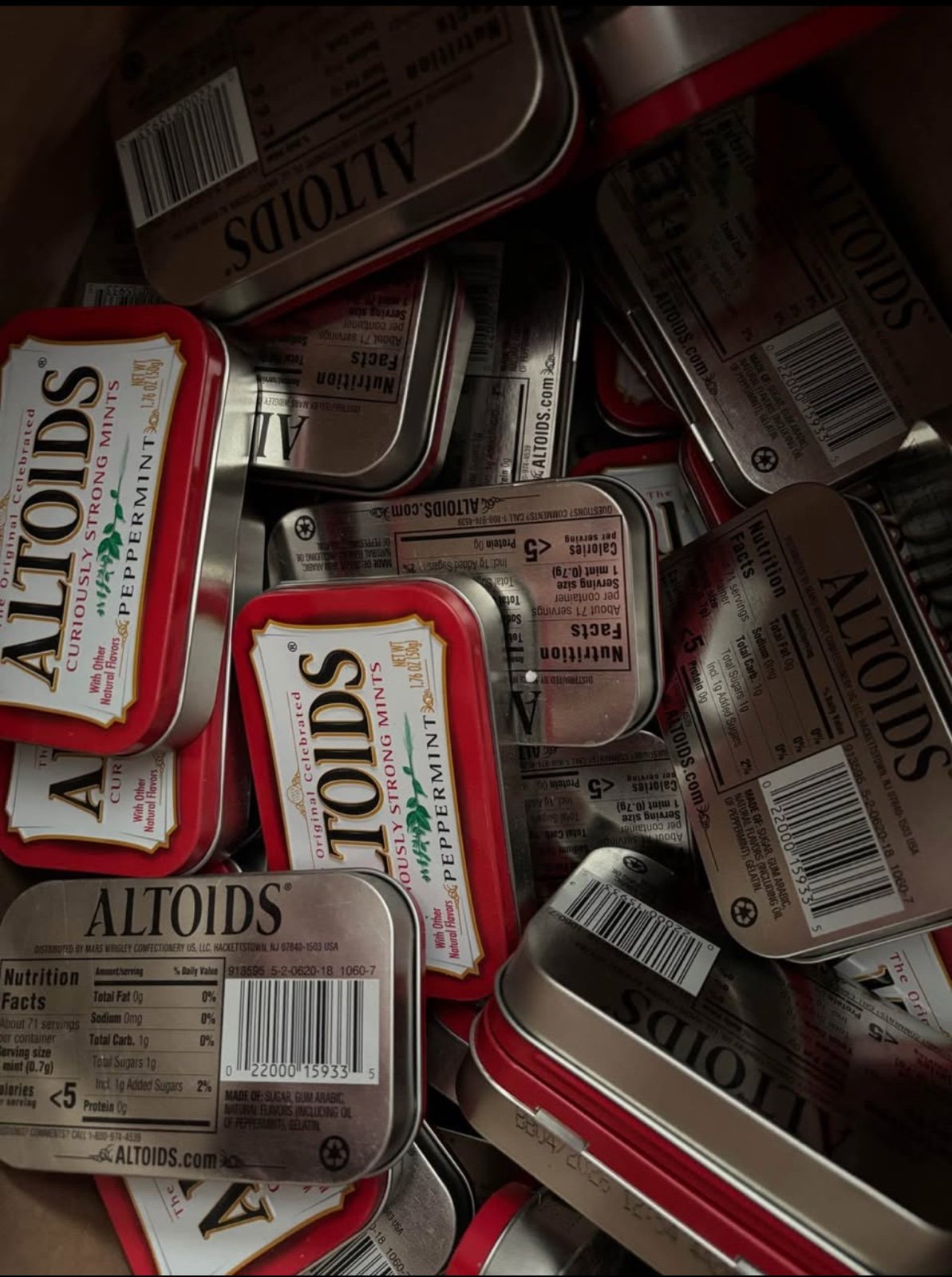 190 pcs EMPTY Altoids Tin Can