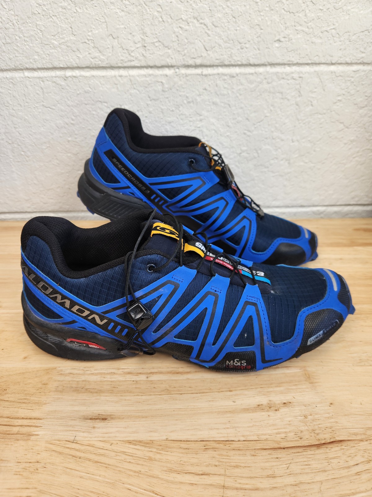 Salomon Shoes Mens 11.5 Speedcross 3 Blue Hiking Trail Running Sneakers 128652