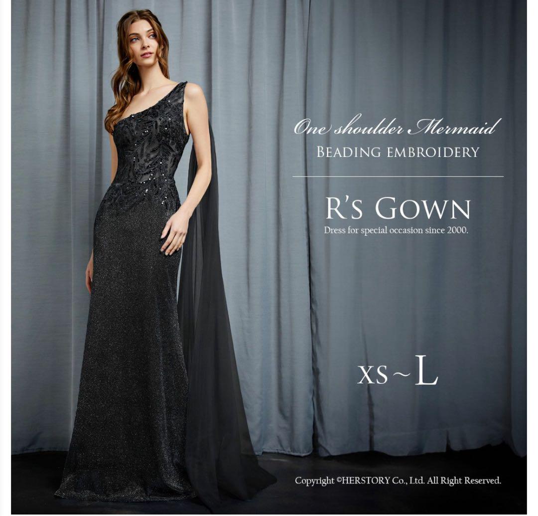 R's GOWN One-Shoulder Evening Dress