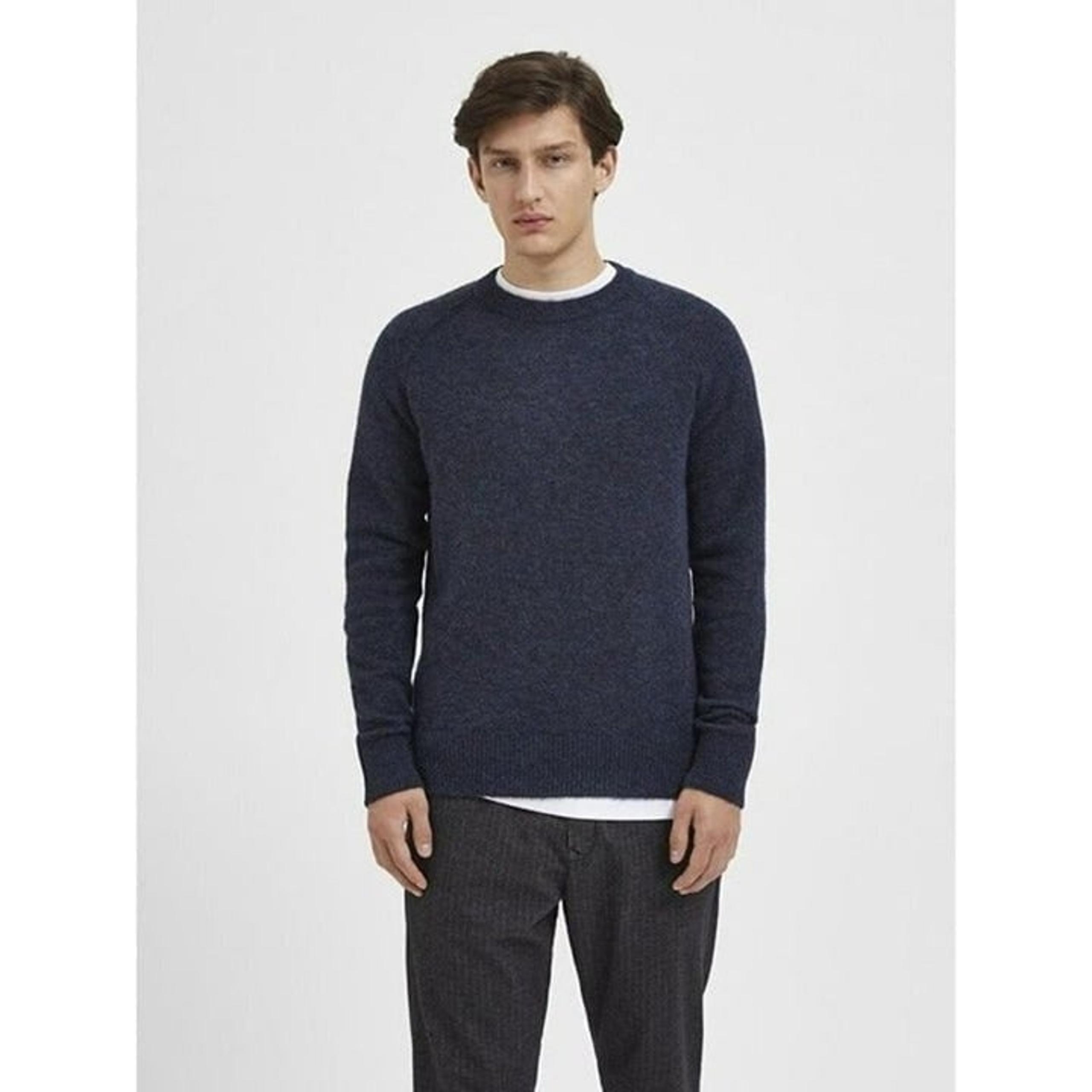 Selected Homme Men's Alpaca Blend Jumper Sweater Sky Captain Size M (MSRP $140)