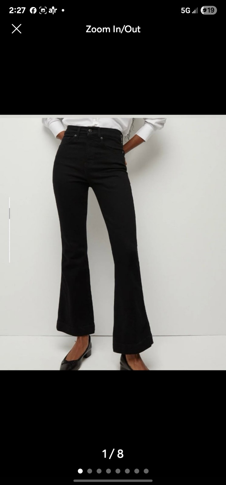 Veronica Beard jeans Carson Ankle Flare High Rise Black Sz 29 size 8 Retail 248