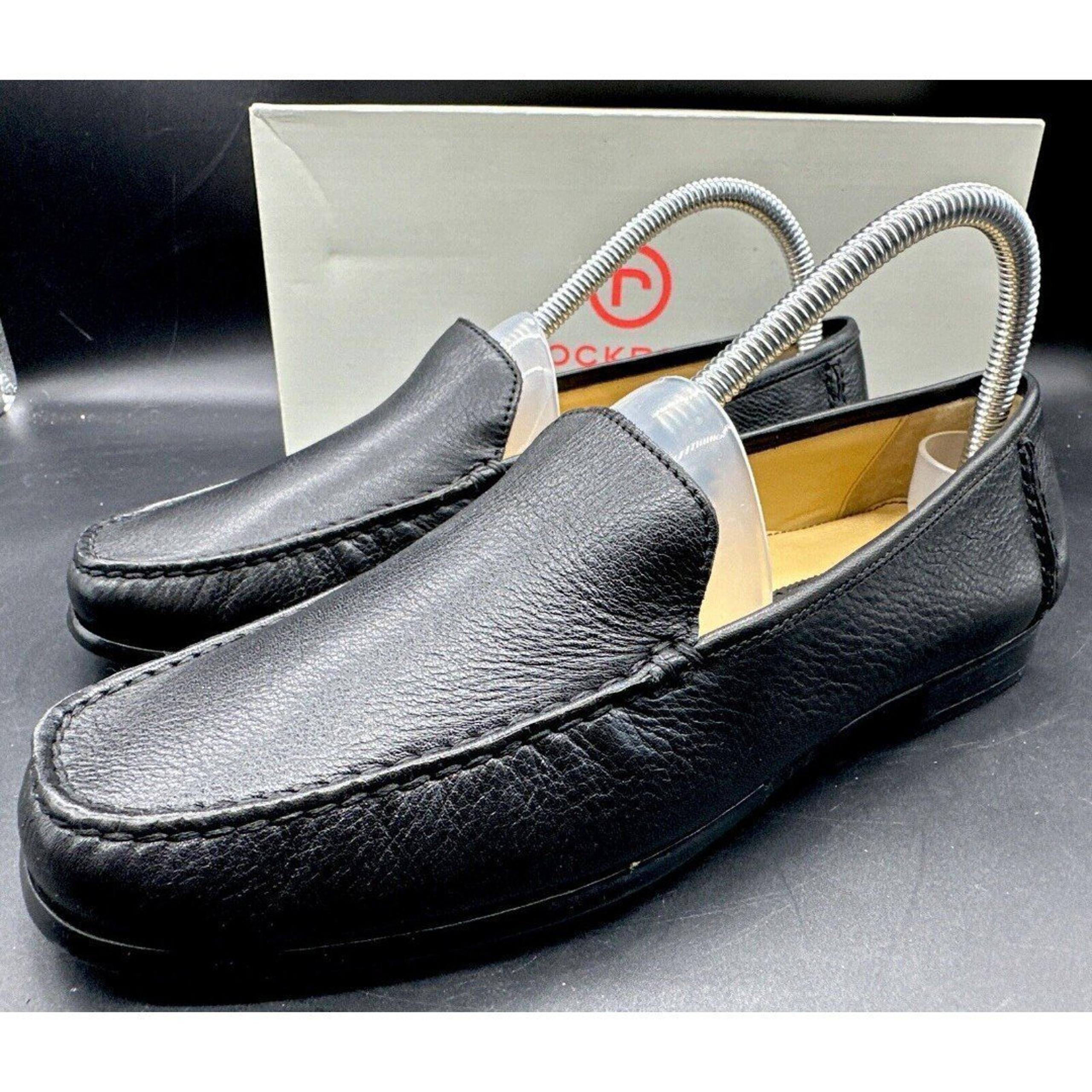 Rockport Women's Size 8 Shoes Black Leather Loafers Slip-on Career Comfort NEW