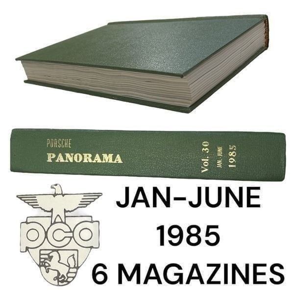 Porsche Panoramic Hardcover Bounded Magazines Vintage 1985 JAN-JUNE PCA