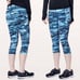 Lululemon Fast & Free Crop II Sz 10 *Nulux 19 In Shorelines Multi Blue