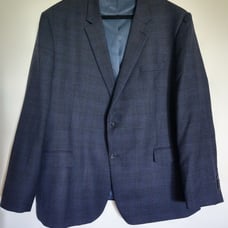Kenneth Cole 52L Dark blue 98% wool blend Awearness men's Blazer Sport Coat Jack