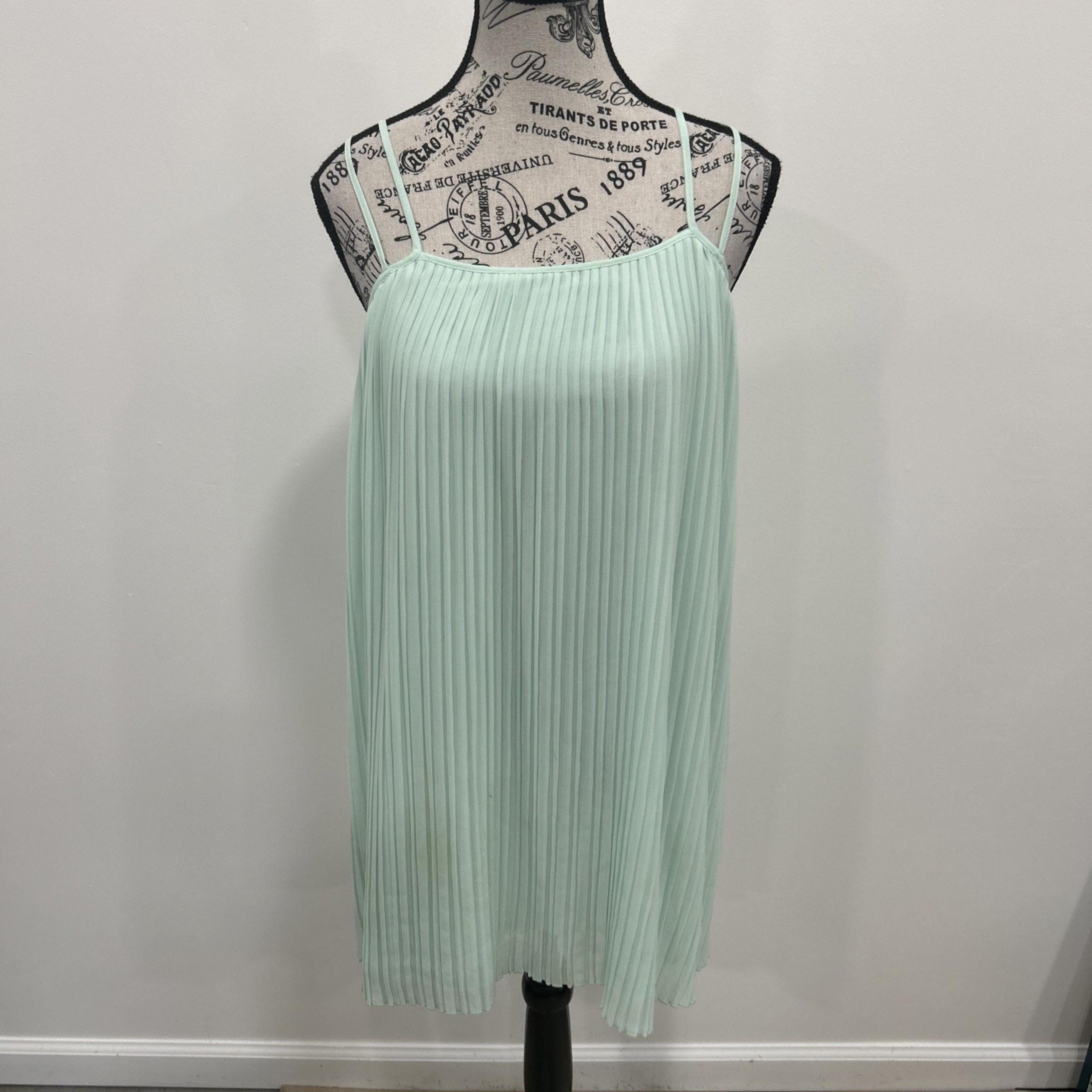 BCBGeneration Strappy Pleated Aqua Cocktail Dress Wedding Guest Garden Party S