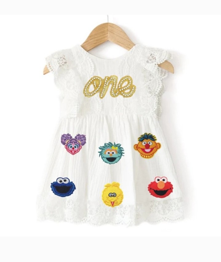 12-18 Elmo Dress First Birthday Sesame Street Dress